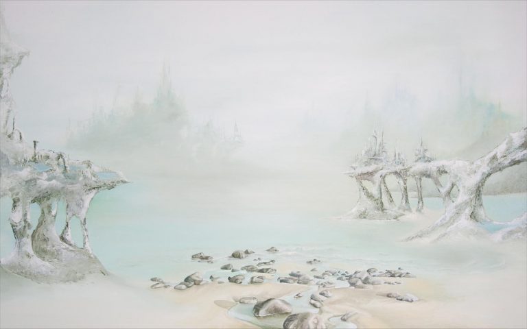 "Into the Sea" oil on stretched canvas (1x1.5m)