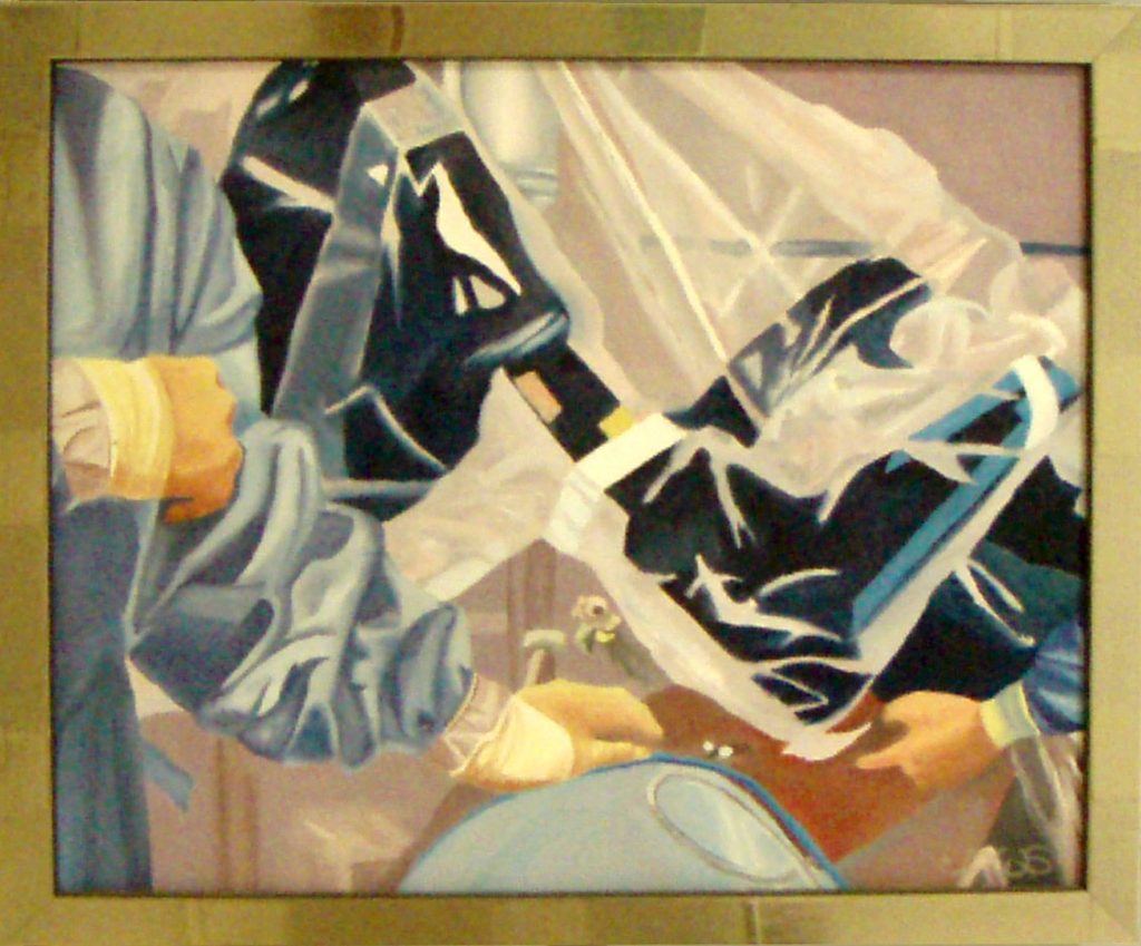 Surgical Artwork Commissioned by Sir. Ara Darzi at St. Mary’s Hospital, Paddington, as a series of oil paintings and a wall mural for the Academic Surgical Department.