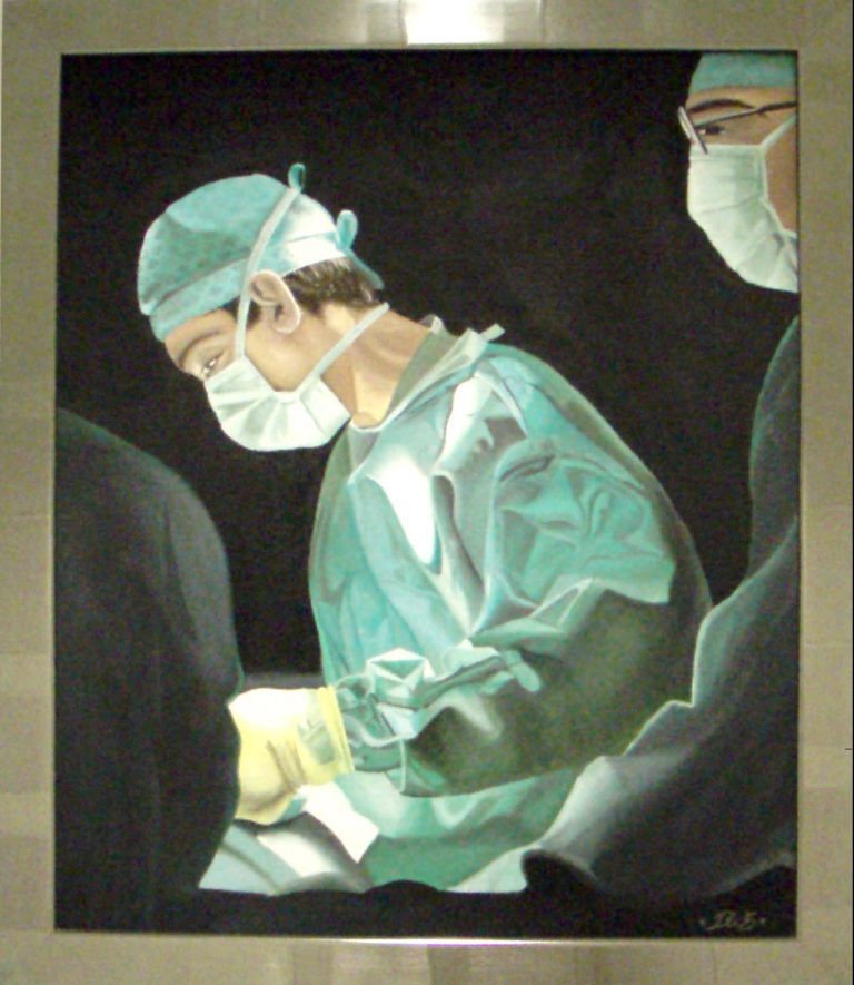Surgical Artwork Commissioned by Sir. Ara Darzi at St. Mary’s Hospital, Paddington, as a series of oil paintings and a wall mural for the Academic Surgical Department.